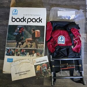Vintage Sears Go Pack III Backpack Nylon External Aluminum Frame Japan Box Prop